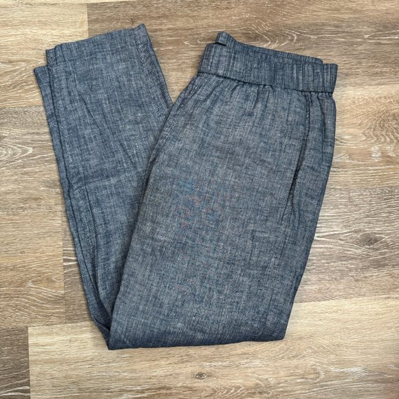 THEORY- Korene Chambray Linen Blend Pant- sz. S - Picture 7 of 11